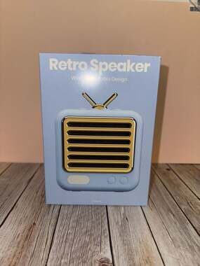 GEMS Retro Wireless Portable Bluetooth Speaker Light Blue